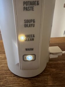 レコルト自動調理ポットのCLEANモード表示