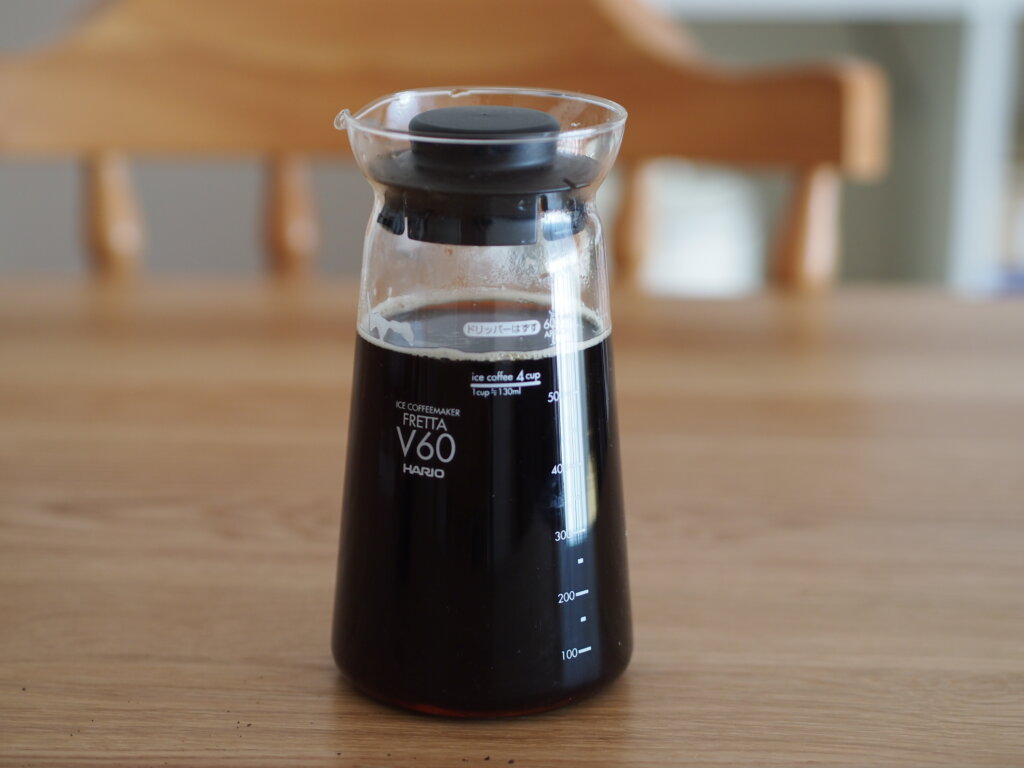 ハリオV60 急冷式アイスコーヒー 完成したコーヒー