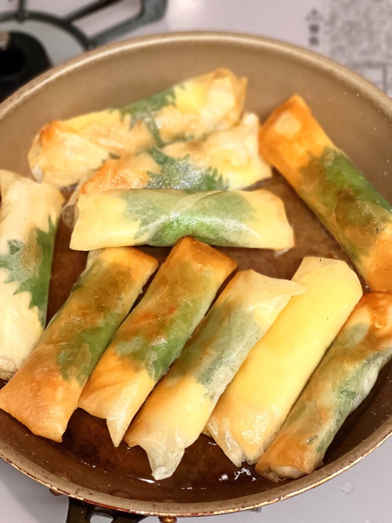 春巻き フライパン 揚げ焼き 少ない油