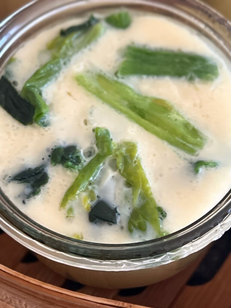 アルミホイルなしの茶碗蒸し 自然な仕上がり