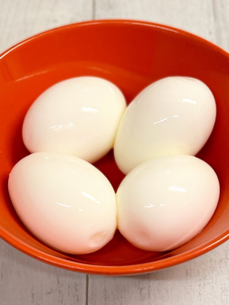 せいろで蒸したゆで卵