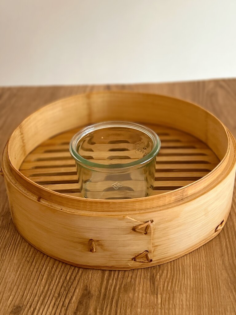 せいろ24cmに入れたWECK200ml