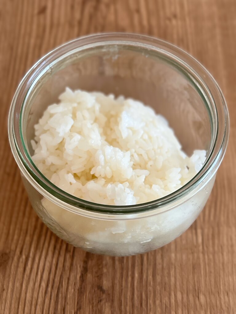WECK保存容器に入れた残りご飯