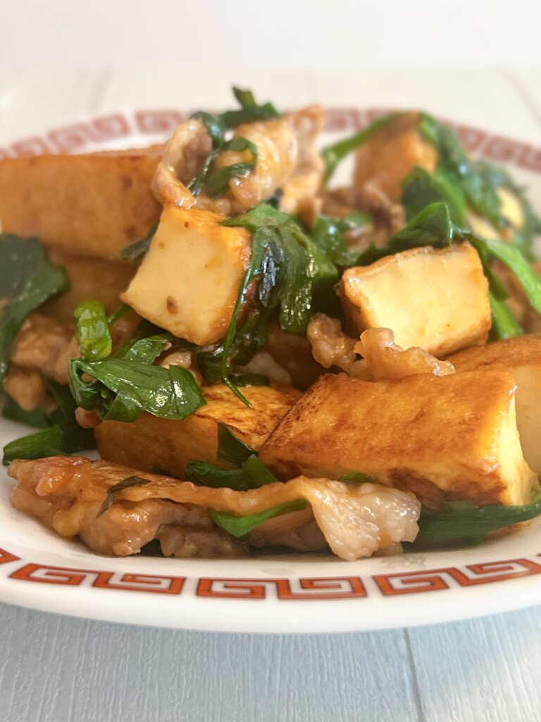 厚揚げと豚こまのスタミナ炒めの完成写真