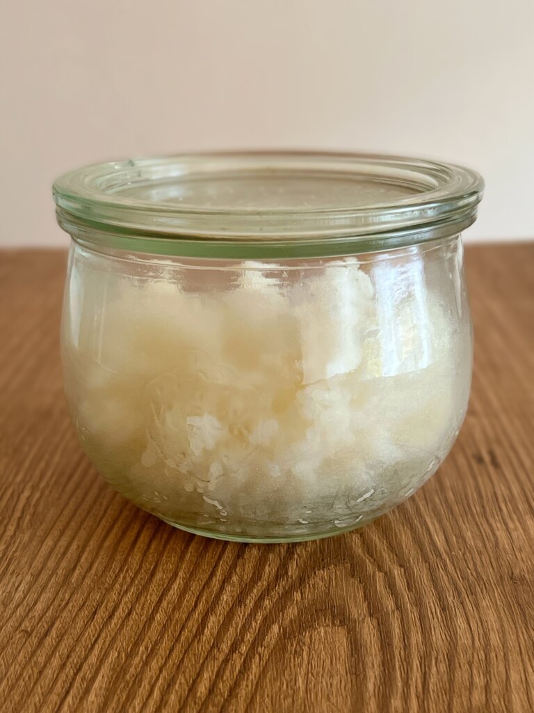 前日のごはんをWECKに入れて冷蔵庫で保存