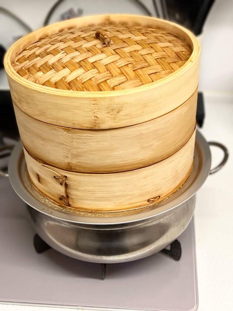 鍋に乗せた24㎝のせいろ