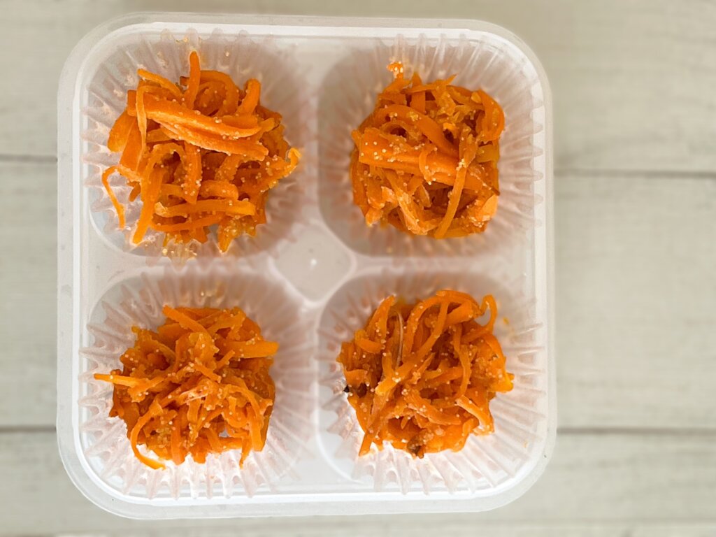 にんじんのたらこ和えの冷凍おかず